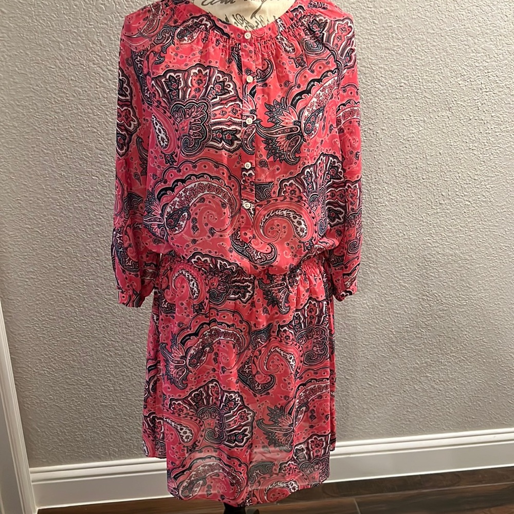 New Lauren Ralph Lauren Pink Paisley print Dress Size 12